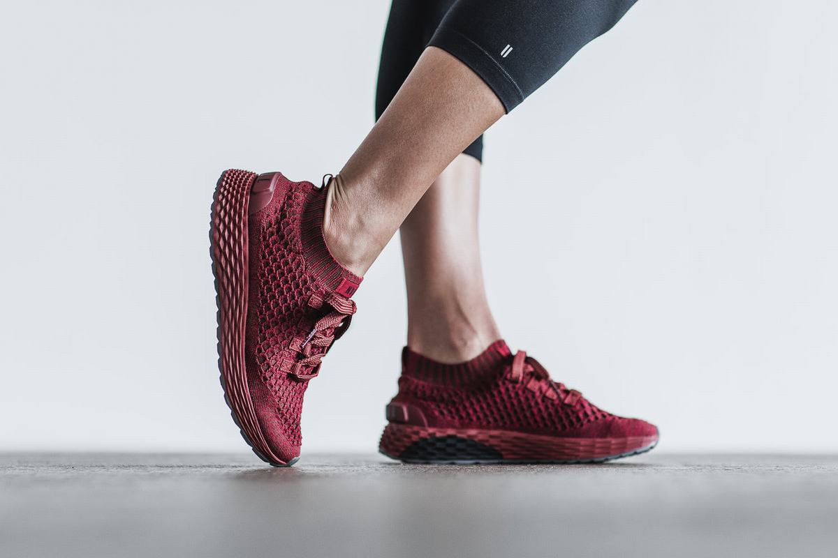 Red Women's Nobull Knit Runner Running Shoes | USA058147