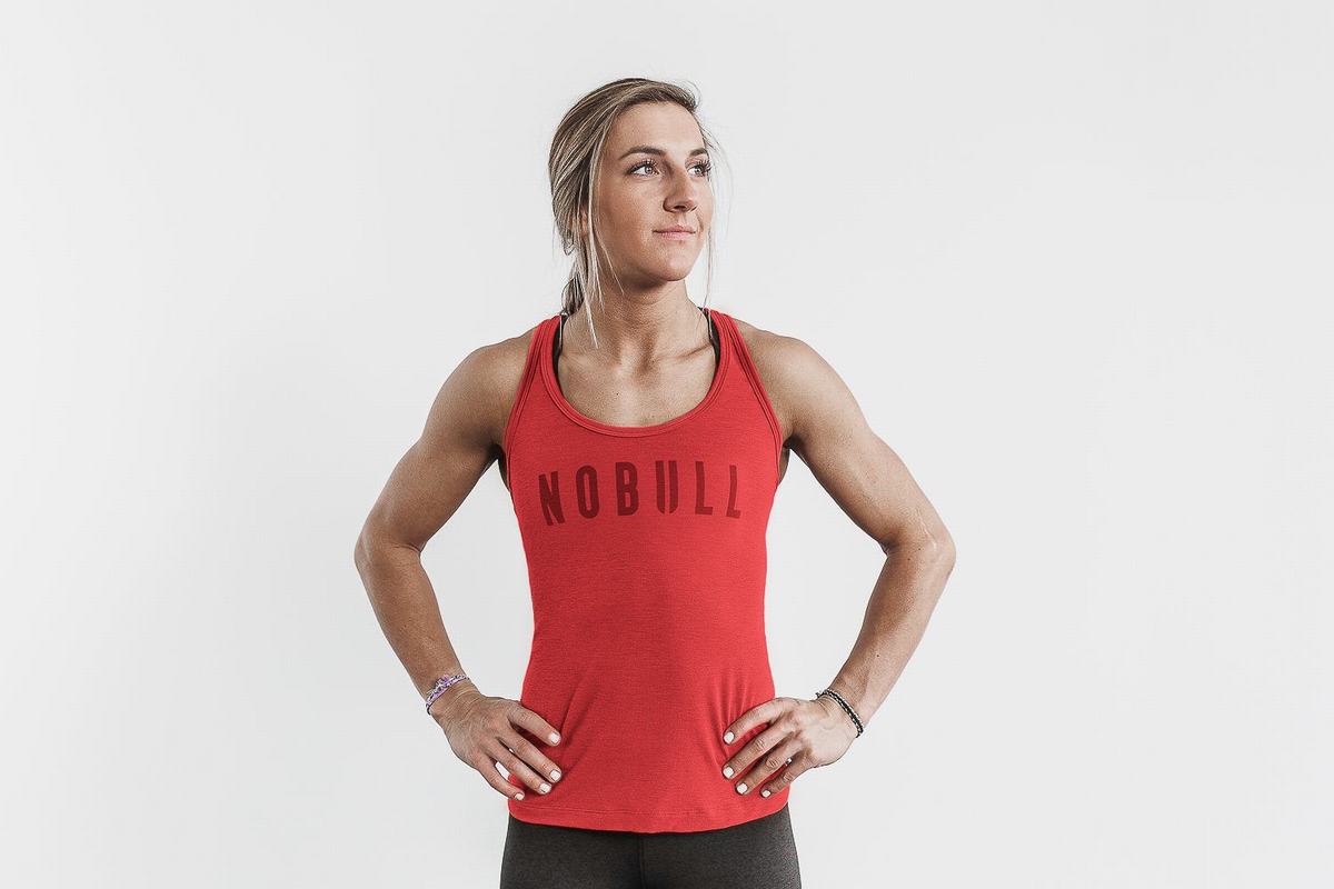 Red Women\'s Nobull Racerback Tank Tops | USA643820