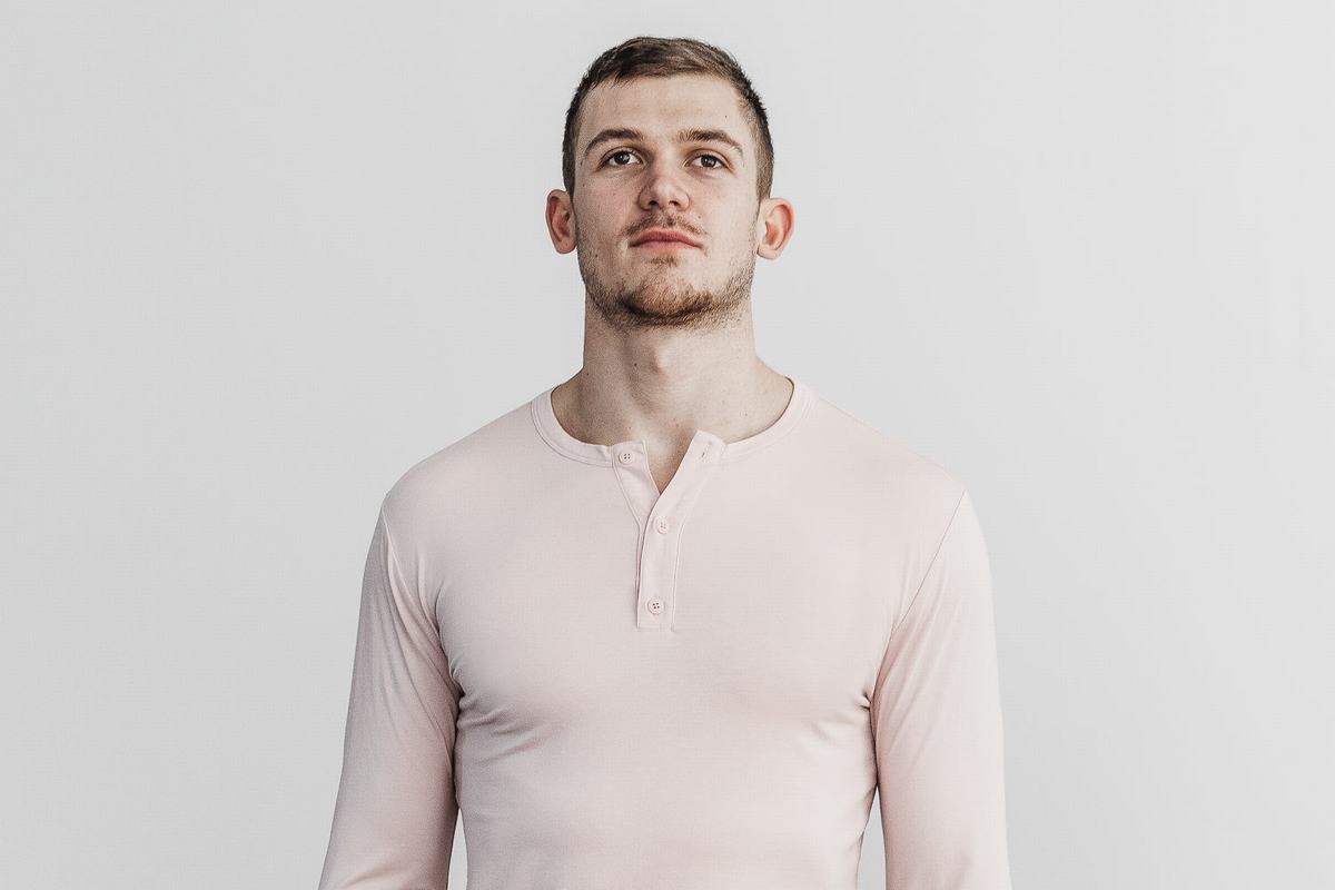 Rose Men's Nobull Lightweight Henley Long Sleeves | USA769182