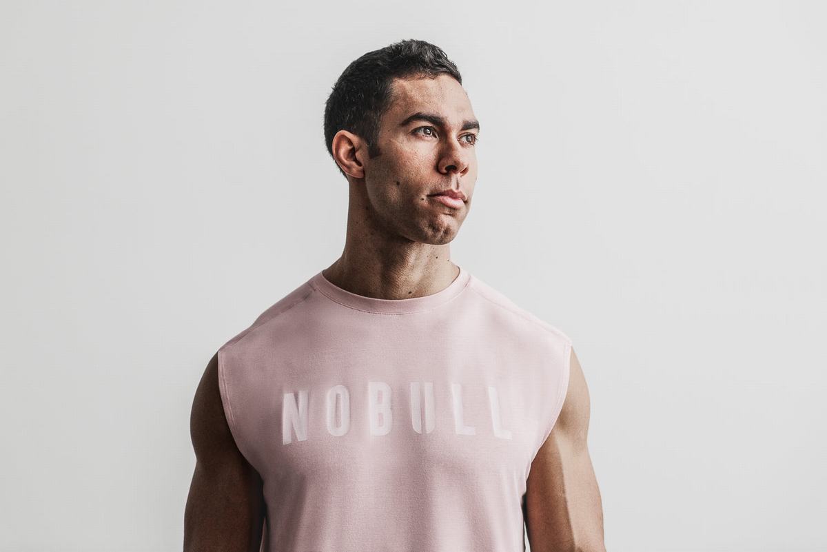 Rose Men's Nobull Sleeveless T Shirts | USA924137