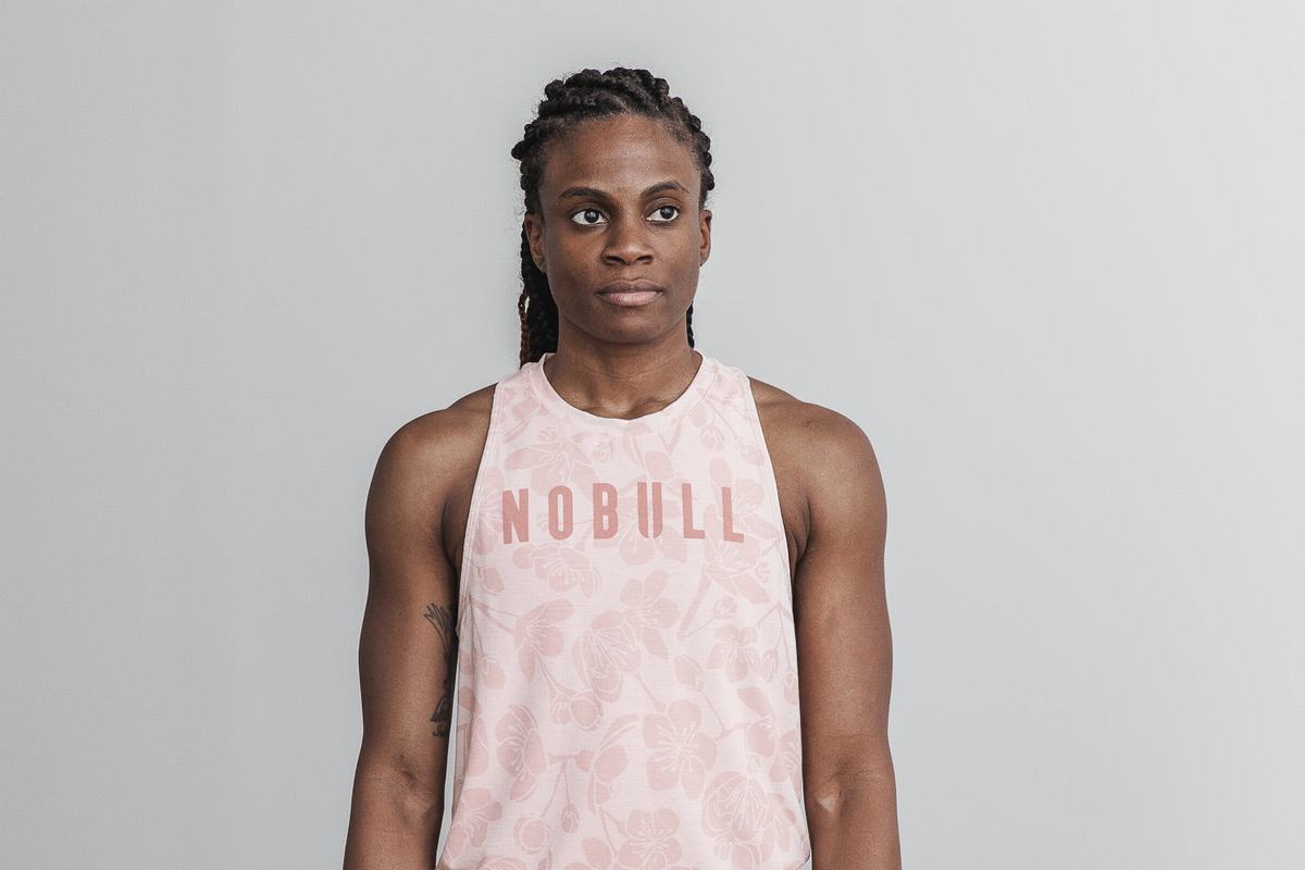 Rose Pink Women's Nobull High-Neck Tank Tops | USA409851