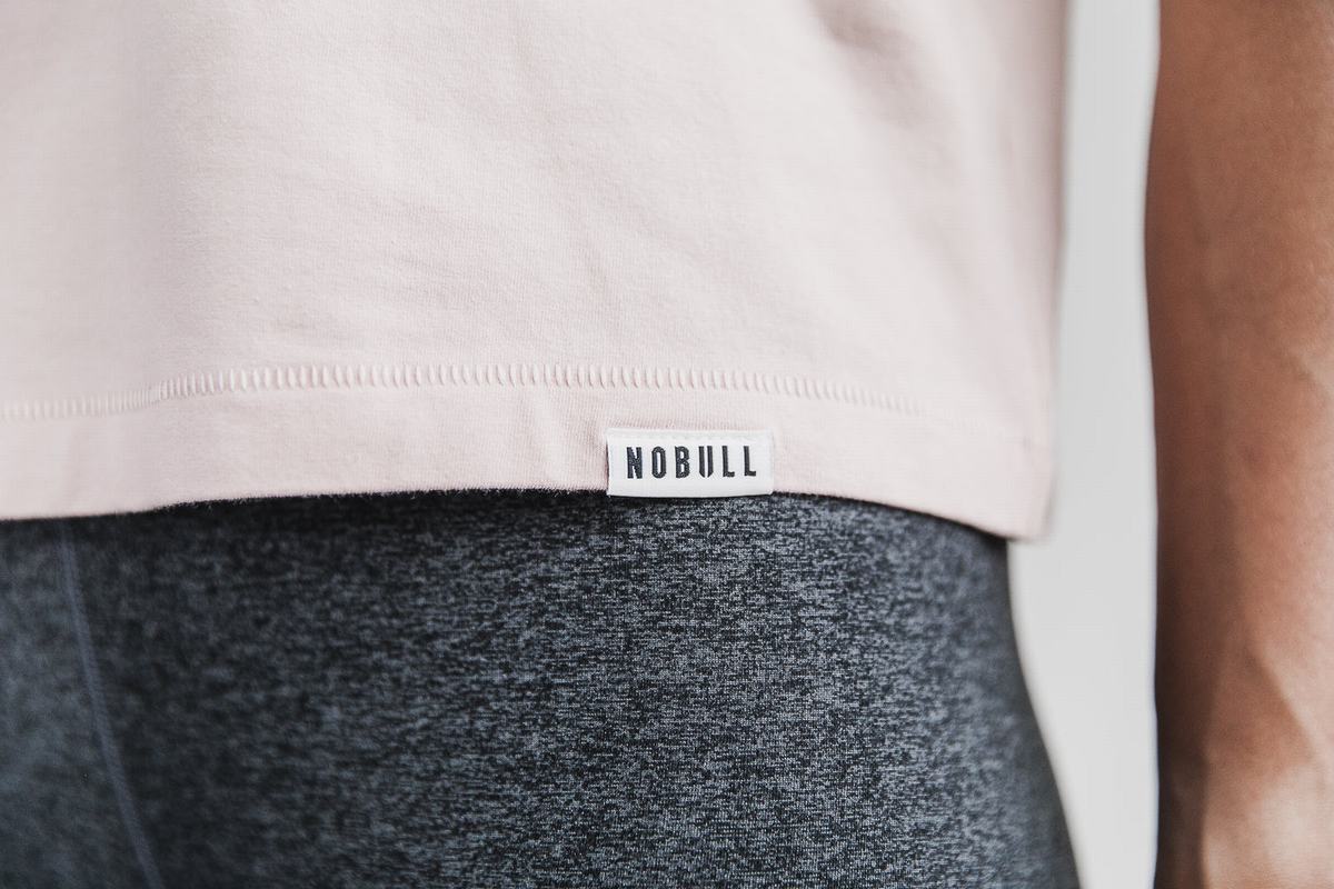 Rose Women's Nobull Heavyweight Pocket Boxy T Shirts | USA743290