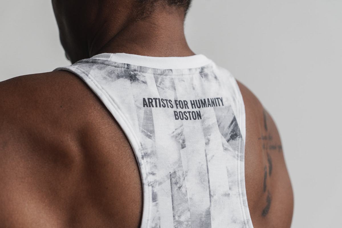 White Black Women's Nobull High-Neck Artists For Humanity Tank Tops | USA718492