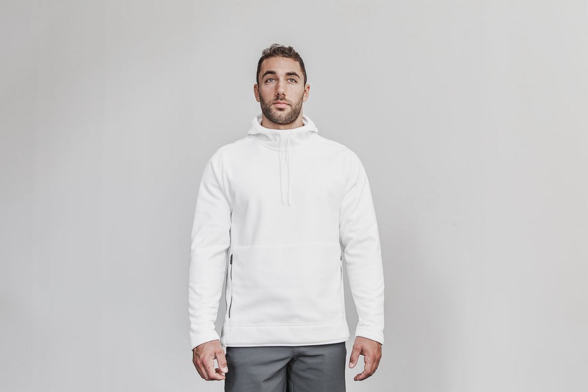 White Men's Nobull Arctic Hoodie | USA250764