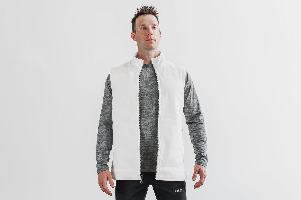 White Men's Nobull Arctic Vest | USA260758