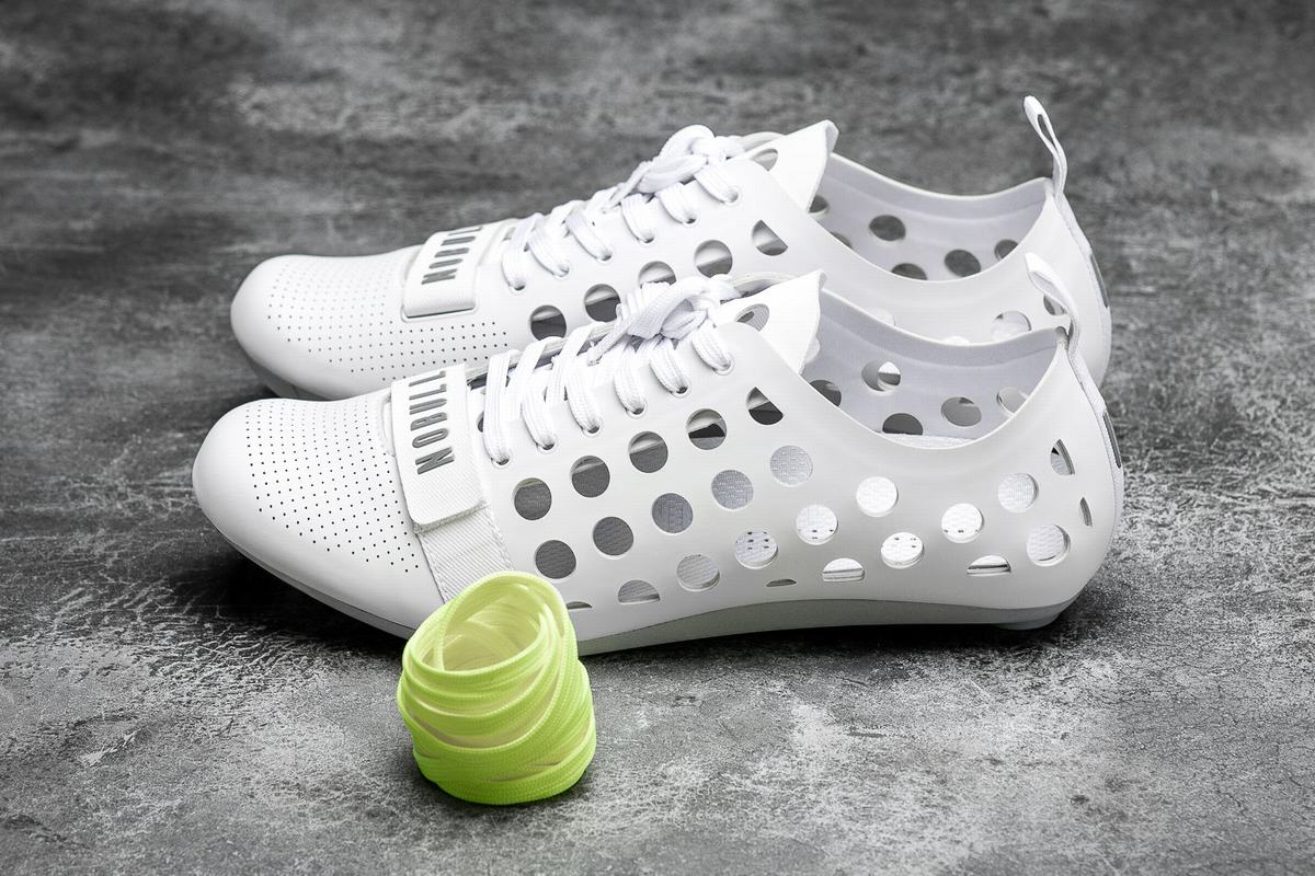 White Men's Nobull Cycling Shoes | USA798216