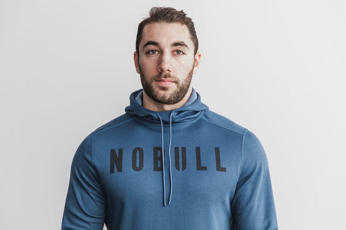 White Men's Nobull Hoodie | USA193056