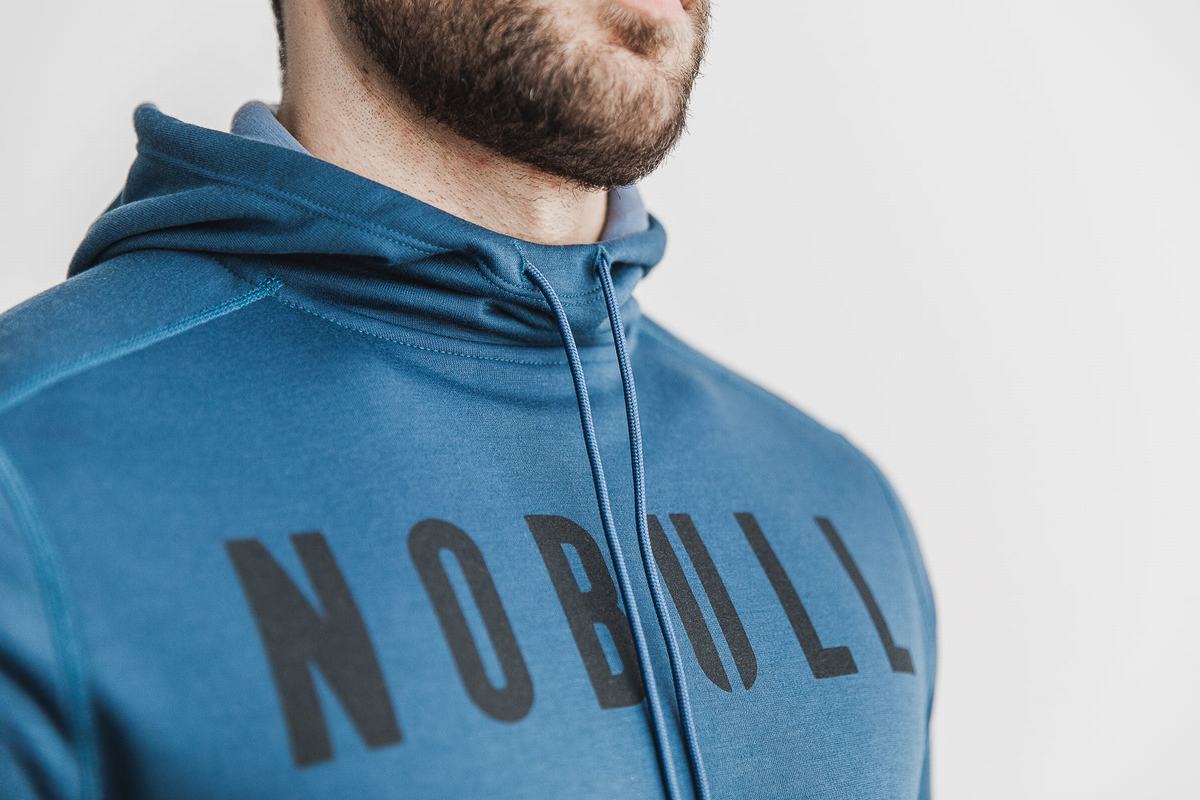 White Men's Nobull Hoodie | USA193056