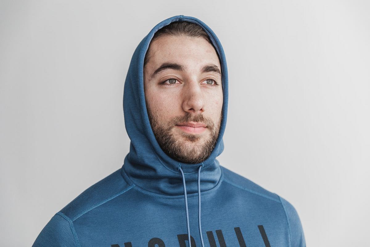 White Men's Nobull Hoodie | USA193056