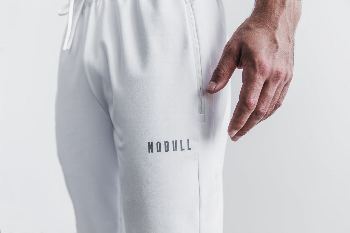 White Men's Nobull Joggers | USA845962