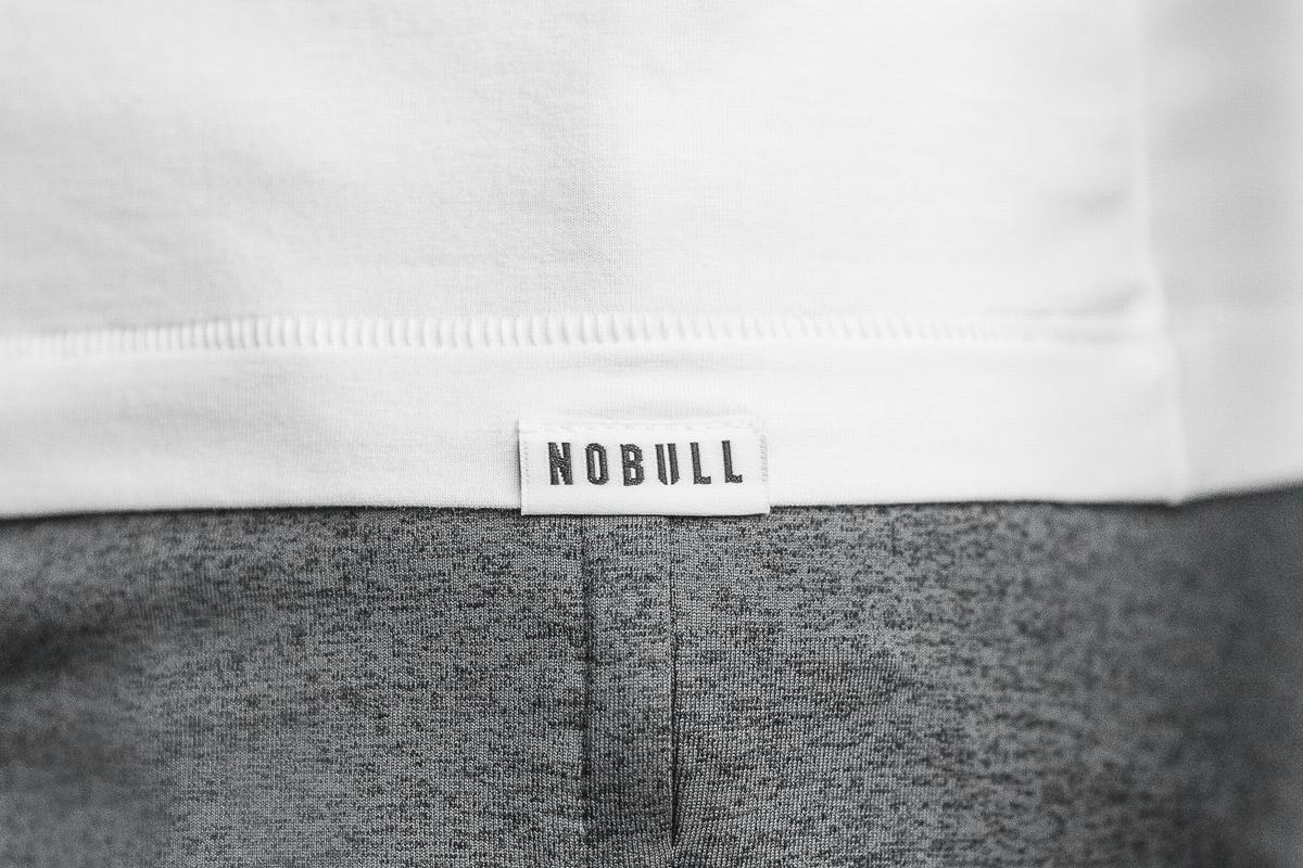 White Men's Nobull Lightweight Henley T Shirts | USA601728