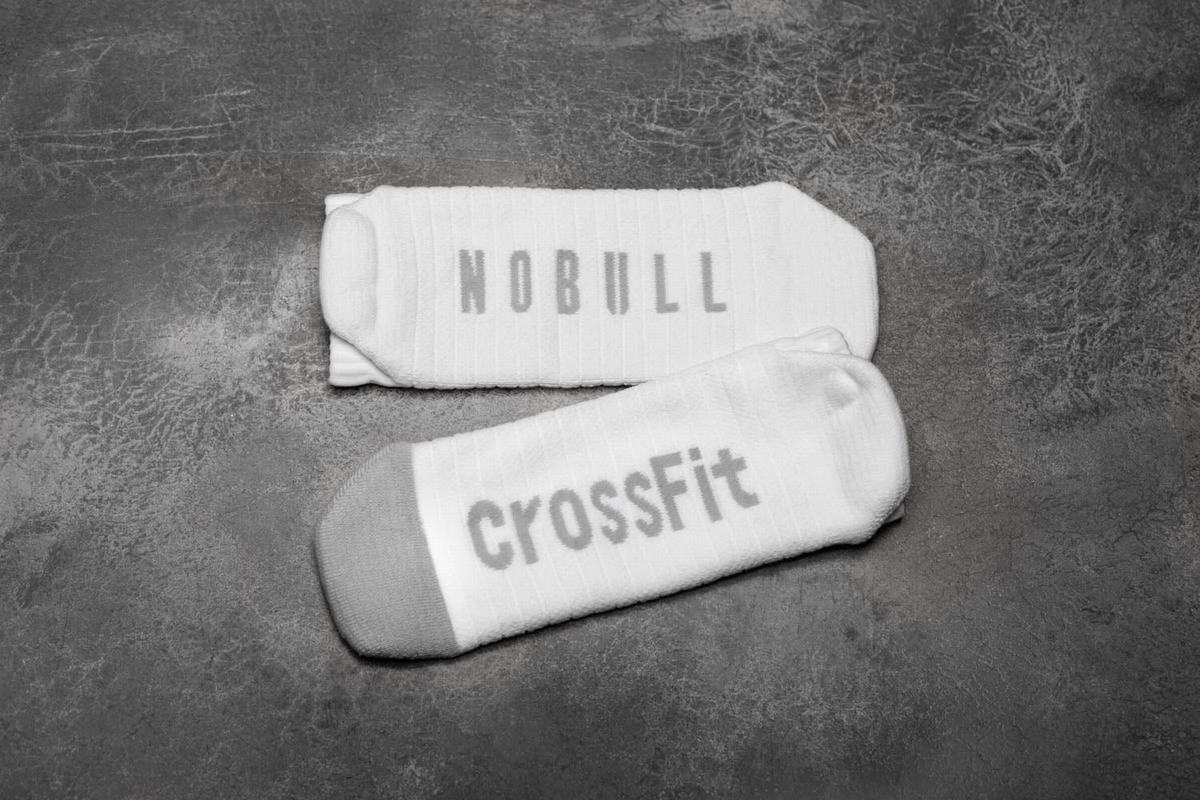 White Men's Nobull Low Crossfit® Socks | USA950416