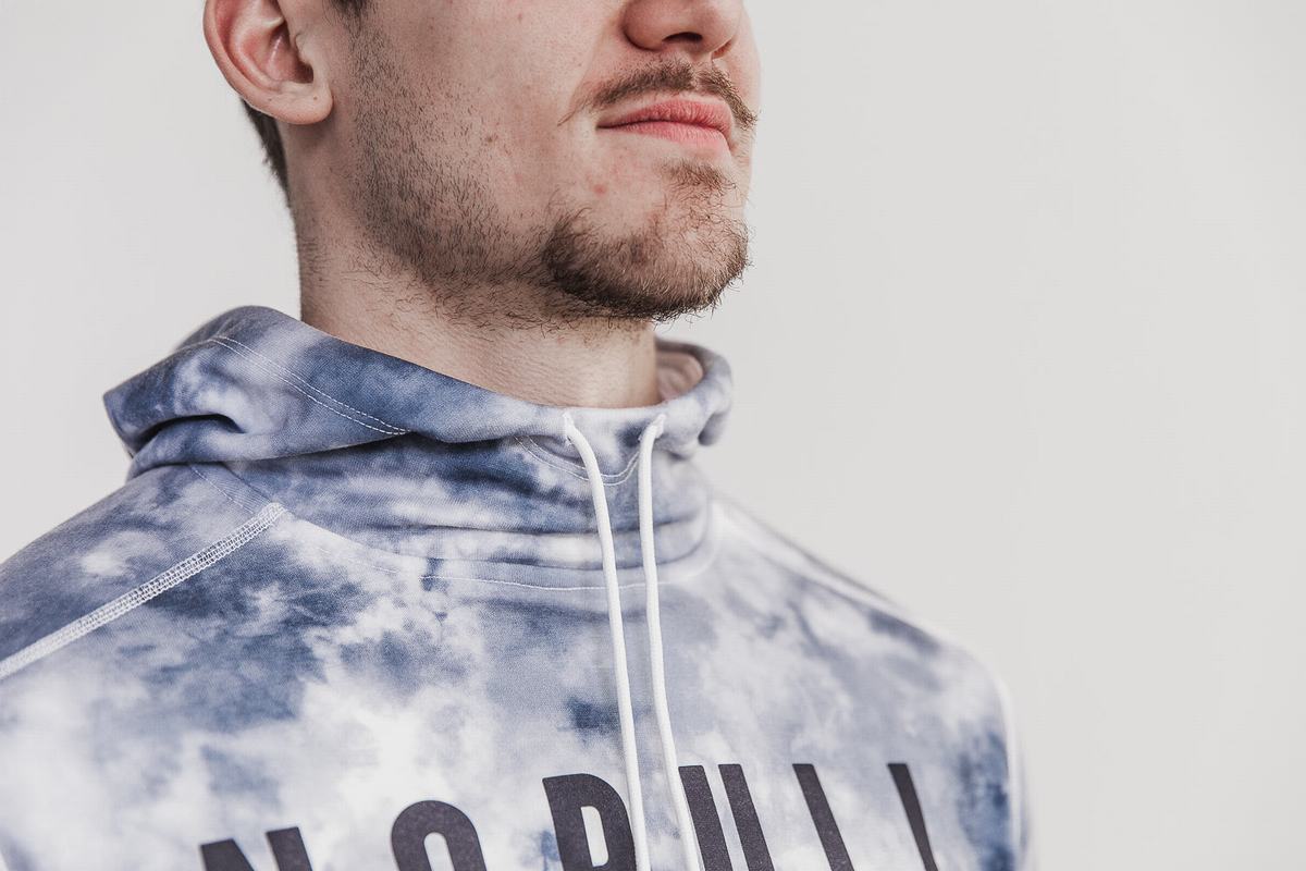 White Men's Nobull Tie-Dye Hoodie | USA573602