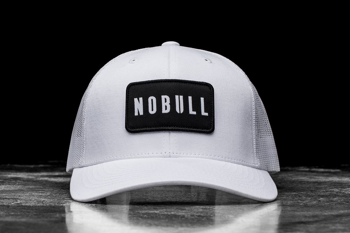 White Women\'s Nobull Curved-Brim Trucker Hats | USA768134