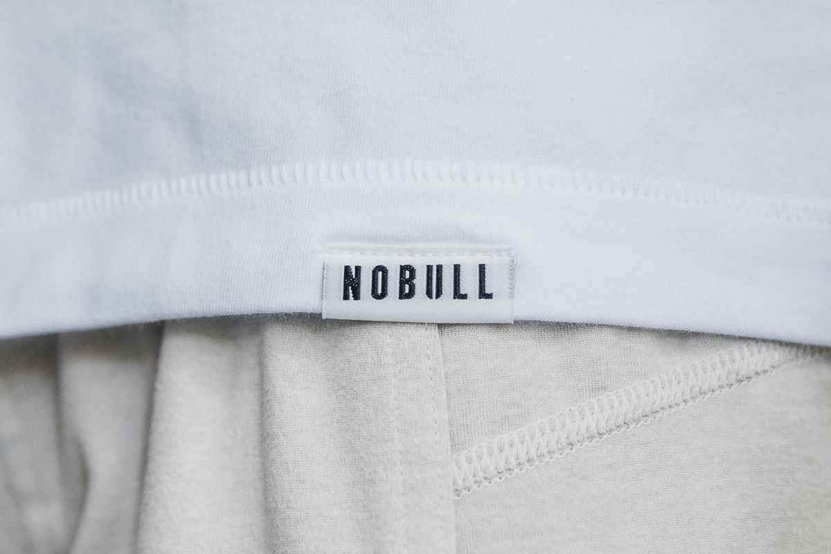 White Women's Nobull Heavyweight Pocket Boxy Long Sleeves | USA781392