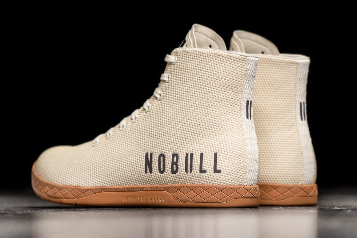 White Women's Nobull High-Top Trainers | USA482093