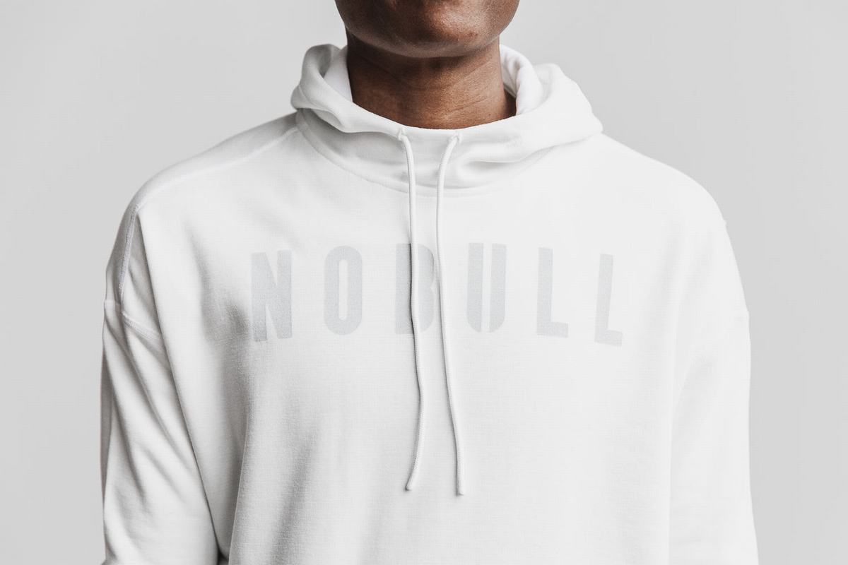 White Women's Nobull Hoodie | USA396087