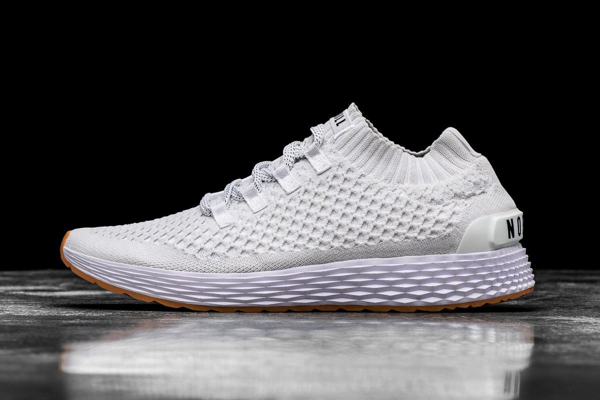 White Women's Nobull Knit Runner Running Shoes | USA765431