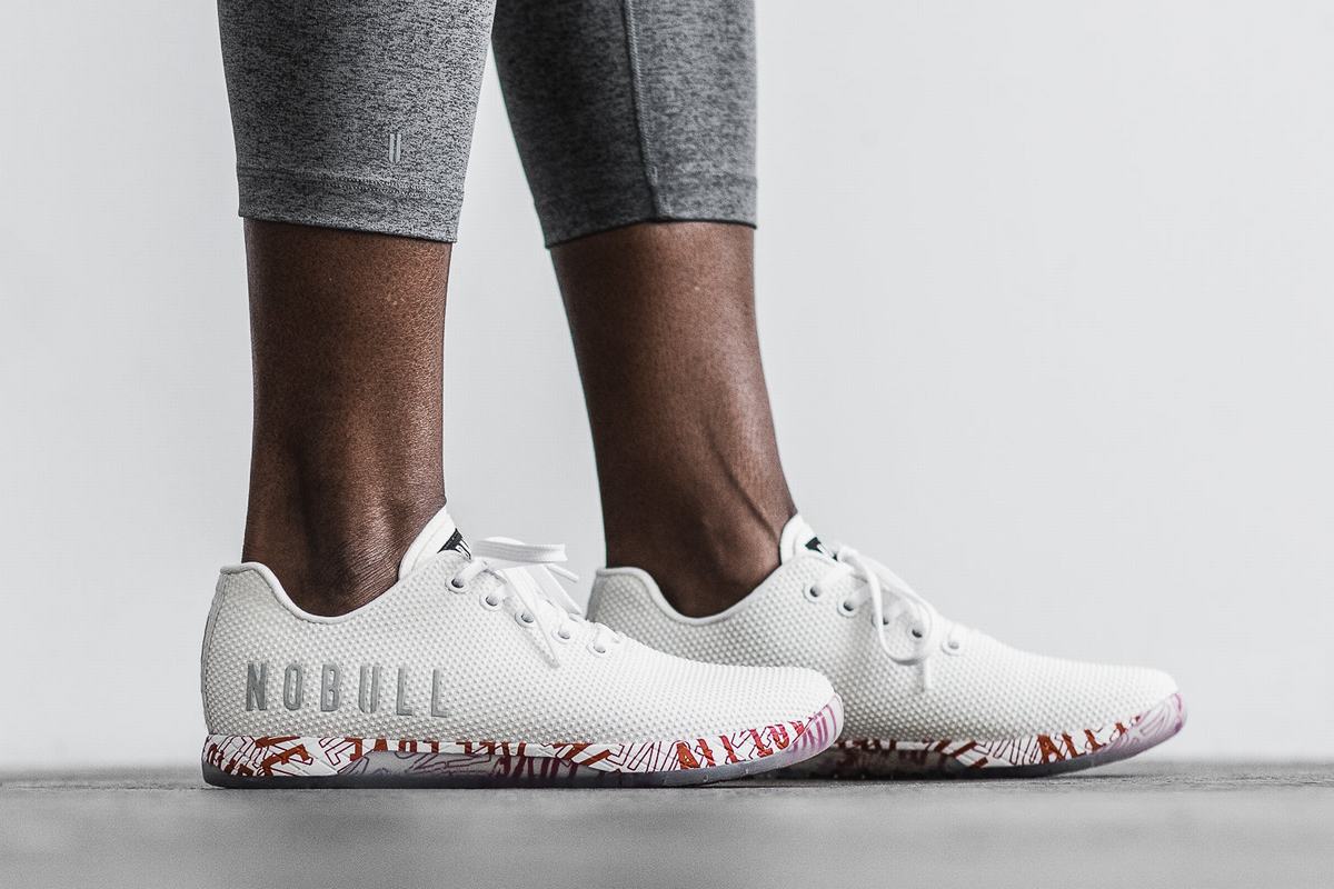 White Women's Nobull Superfabric All Love Trainers | USA281705