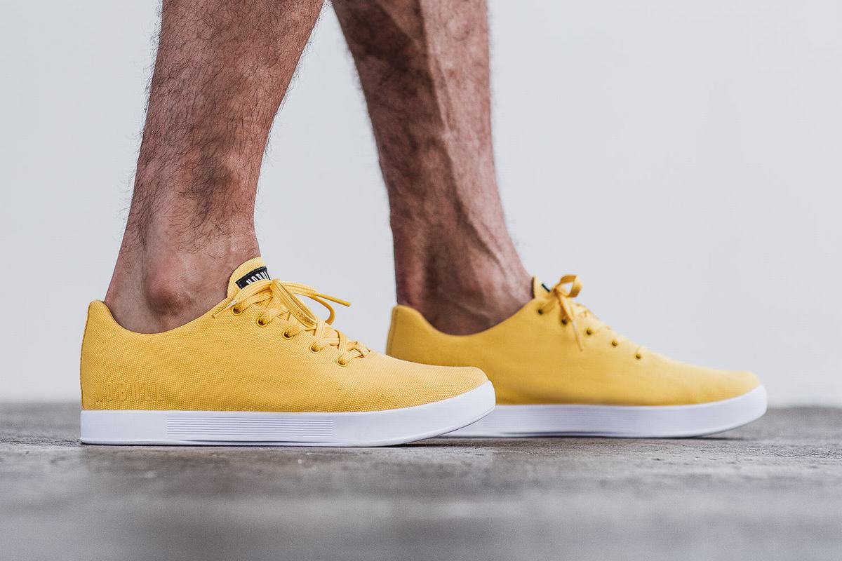 Yellow Men's Nobull Canvas Trainers | USA821709