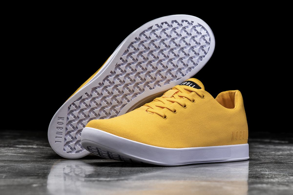 Yellow Men's Nobull Canvas Trainers | USA821709