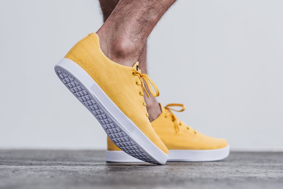 Yellow Men's Nobull Canvas Trainers | USA821709