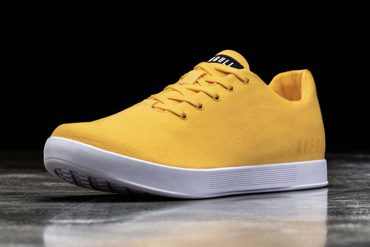 Yellow Men\'s Nobull Canvas Trainers | USA821709