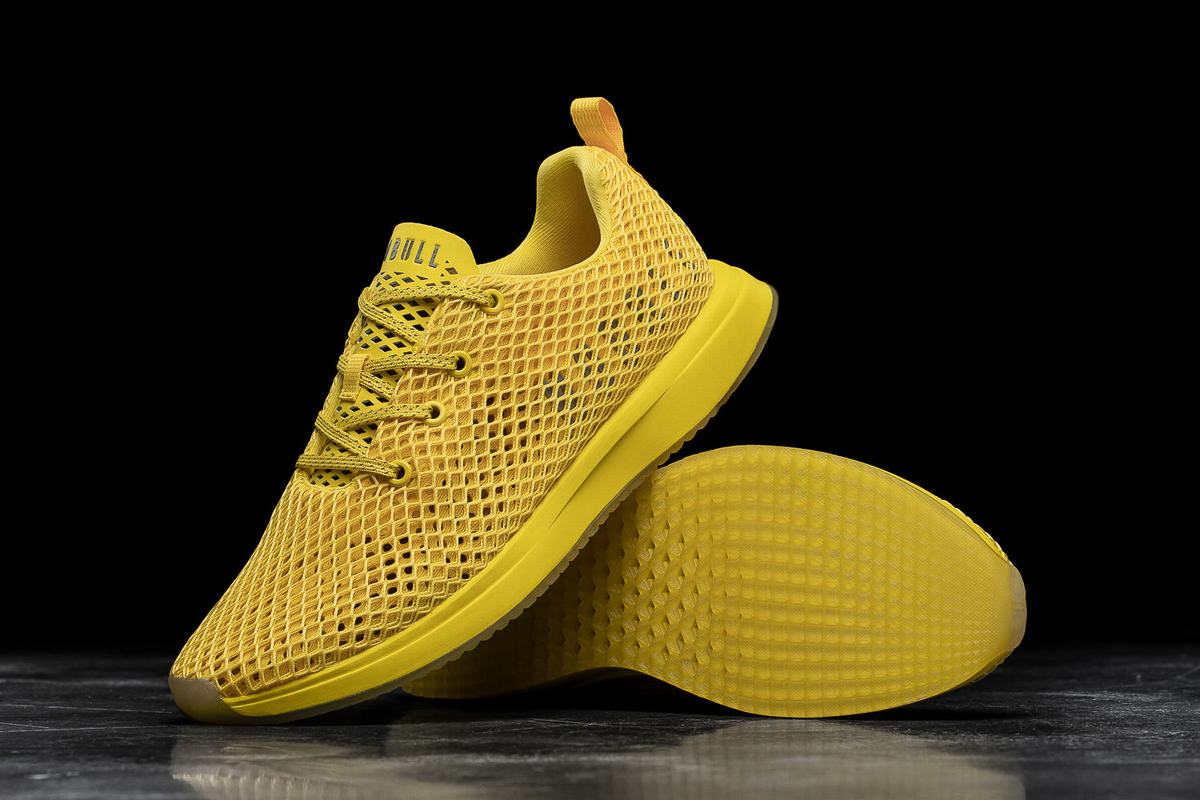 Yellow Men's Nobull Mesh Runner Running Shoes | USA426319