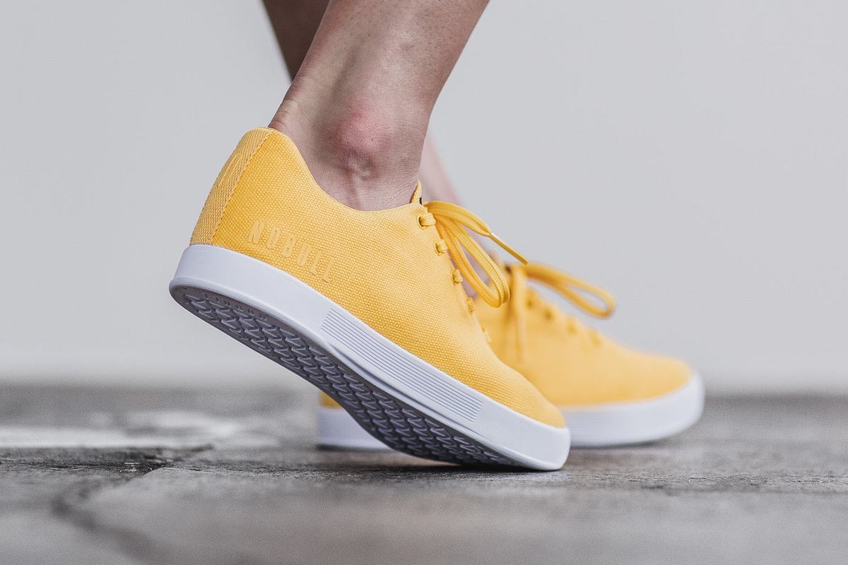 Yellow Women's Nobull Canvas Trainers | USA210456