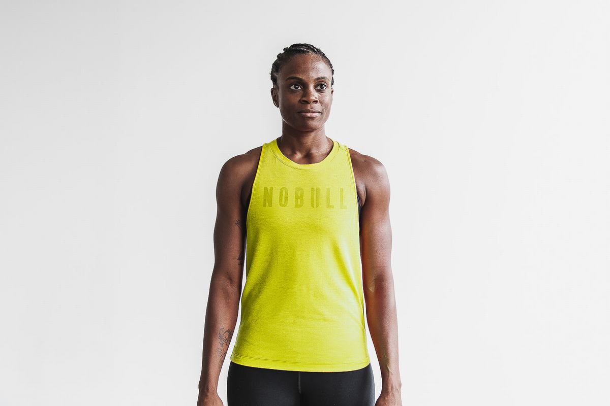 Yellow Women\'s Nobull High-Neck Neon Tank Tops | USA180523