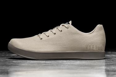 Beige Men's Nobull Canvas Trainers | USA965042