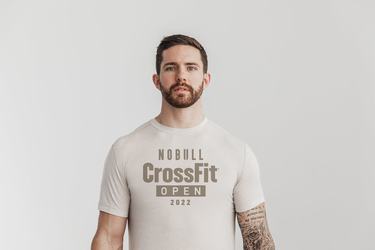 Beige Men's Nobull Crossfit Open® 2022 T Shirts | USA536089