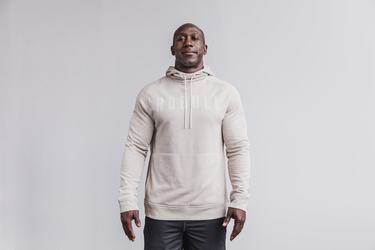 Beige Men's Nobull Hoodie | USA954862