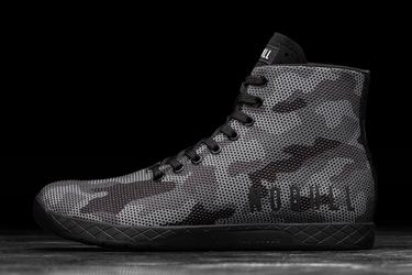 Black Camo Men's Nobull Superfabric High-Top Trainers | USA975420