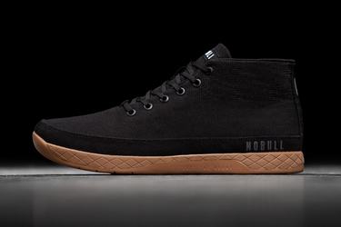 Black Coffee Men's Nobull Canvas Mid Trainers | USA465970