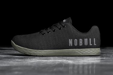 Black Dark Green Men's Nobull Superfabric Trainers | USA187296