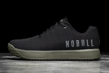 Black Dark Green Men's Nobull Superfabric Trainers | USA469705