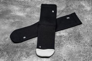 Black Men's Nobull Crew Socks | USA460831