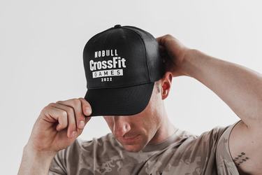 Black Men's Nobull Crossfit Games® 2022 Curved-Brim Trucker Hats | USA946280