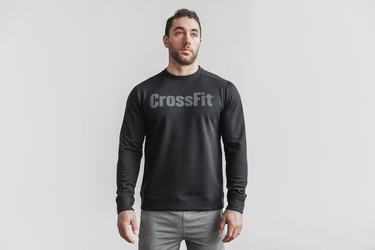 Black Men's Nobull Crossfit® Crew Sweatshirts | USA031296