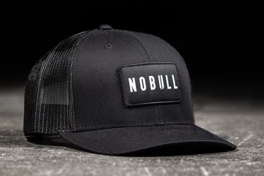 Black Men's Nobull Curved-Brim Trucker Hats | USA425310