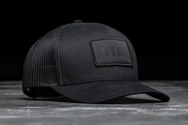 Black Men's Nobull Curved-Brim Trucker Hats | USA628059