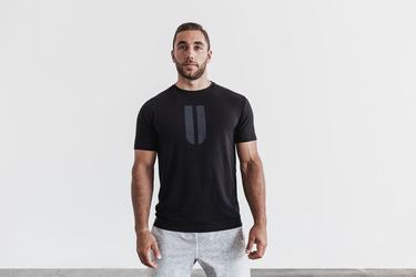 Black Men's Nobull Horns T Shirts | USA190346