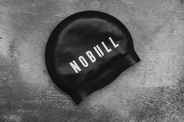 Black Men's Nobull Long Hair Swim Cap | USA471530