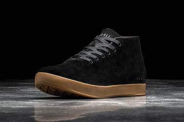 Black Men's Nobull Suede Mid Trainers | USA728936