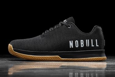 Black Men's Nobull Superfabric Court Trainers | USA306419