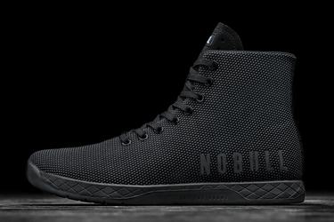 Black Men's Nobull Superfabric High-Top Trainers | USA469523