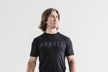 Black Men's Nobull T Shirts | USA583704