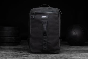 Black Men's Nobull Waxed Canvas Backpacks | USA281794