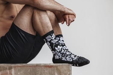 Black Pink Men's Nobull Crew Socks | USA285460